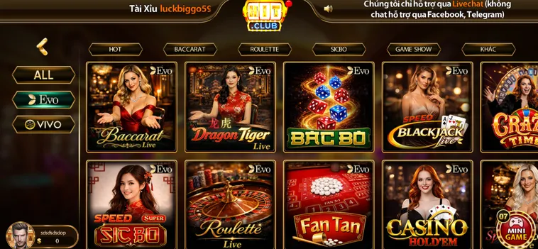 Đỉnh Cao Sảnh LiveStream Casino HitClub Uy Tín Bậc Nhất Hiện Nay
