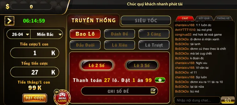 Trải Nghiệm Đỉnh Cao Cùng Siêu Phẩm Lô Đề 1 Ăn 99 Tại HitClub Ngay Hôm Nay