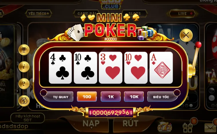 Chinh Phục Siêu Phẩm Minigame Mini Poker Tại HitClub Đỉnh Cao Nhất
