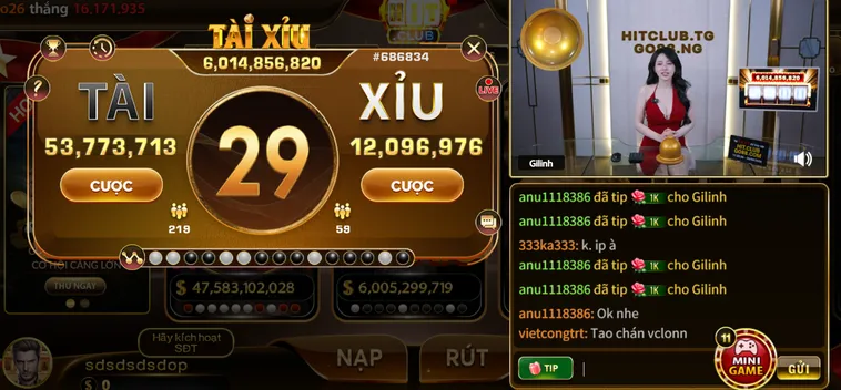 Sức Hút Khó Cưỡng Của Tài Xỉu Livestream Tại HitClub Đẳng Cấp