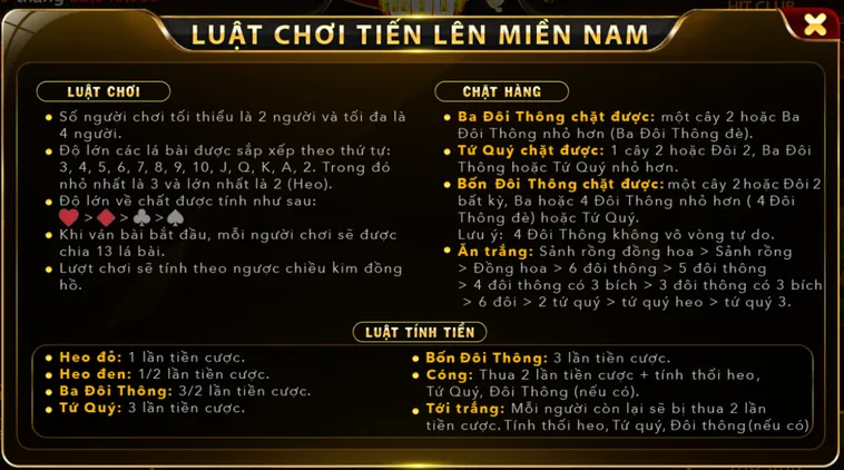 Trải Nghiệm Đỉnh Cao Tiến Lên Miền Nam Tại HitClub Đẳng Cấp Nhất