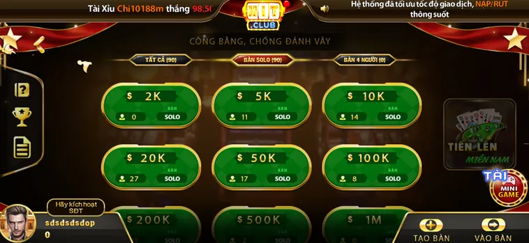 Trải Nghiệm Đỉnh Cao Tiến Lên Miền Nam Tại HitClub Đẳng Cấp Nhất