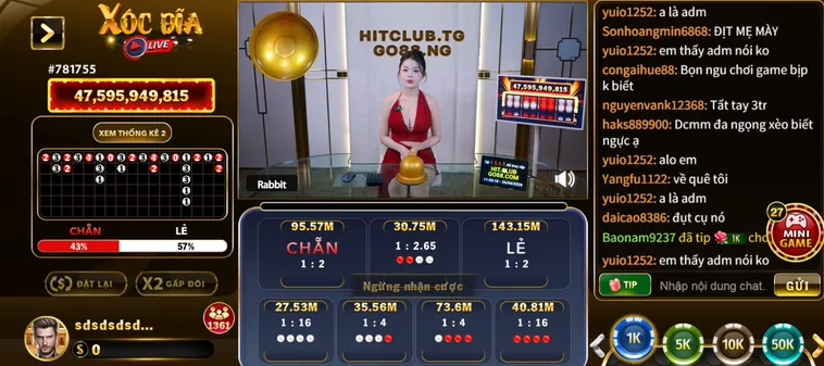 Xóc Đĩa Livestream Tại HitClub Đỉnh Cao Công Nghệ Cá Cược Trực Tuyến Hấp Dẫn